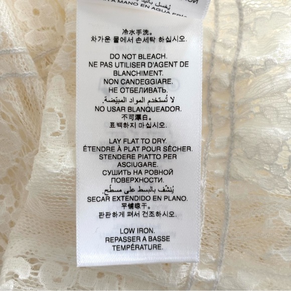 Doen Lace Raquella Dress NWT Salt (cream) Smocked Bodycon Coquette L - Picture 12 of 13